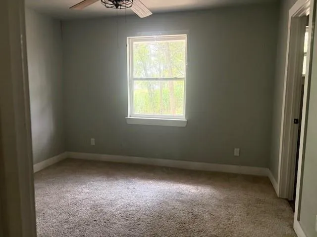an empty room with a window