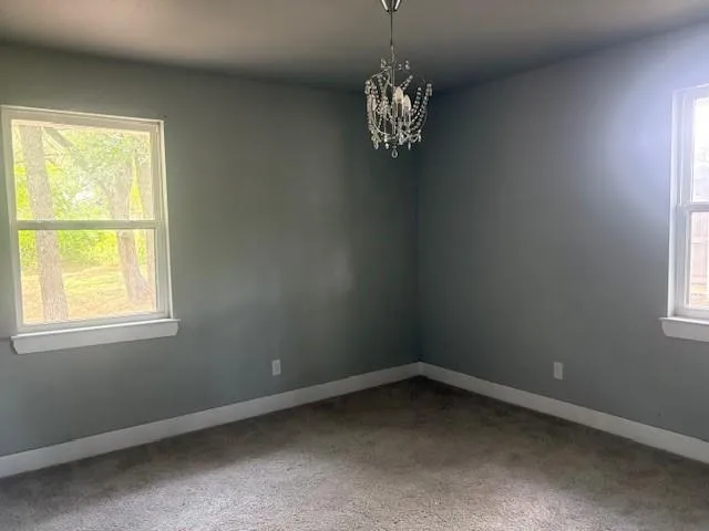 an empty room with a window
