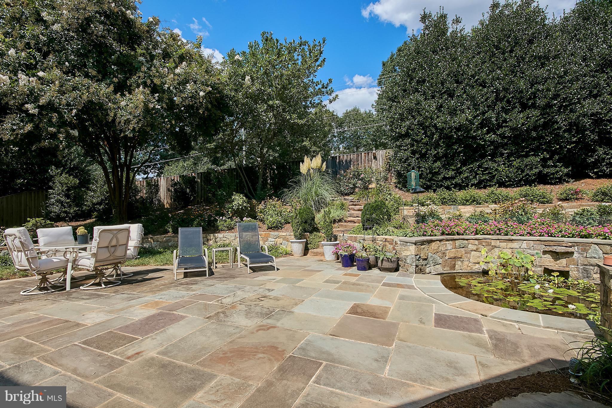 6314 Hunting Ridge Lane McLean, VA 22101 - Photo 31 of 35 Natural Stone Patio with Water Feature