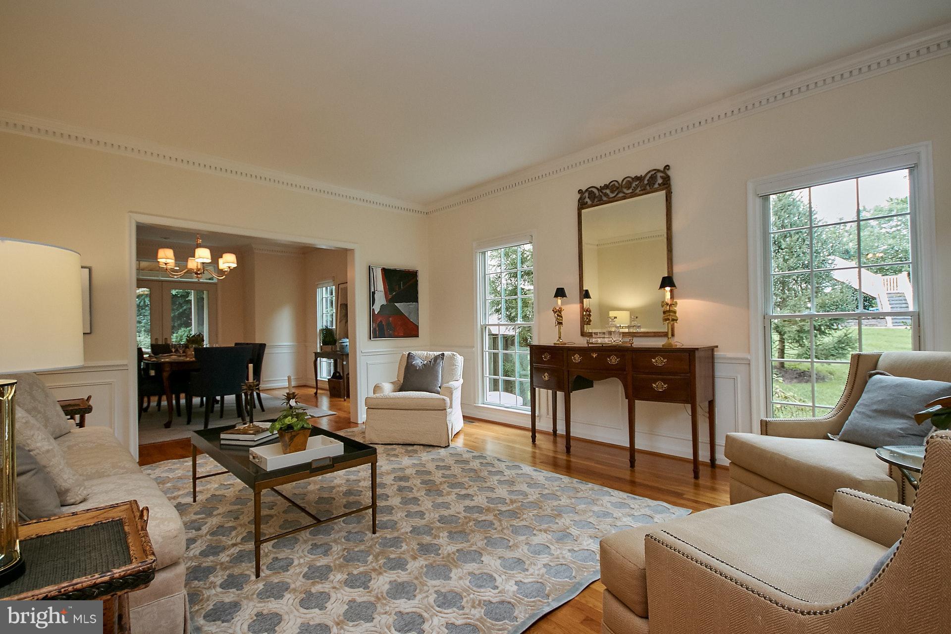 Living Room with Extensive Moldings