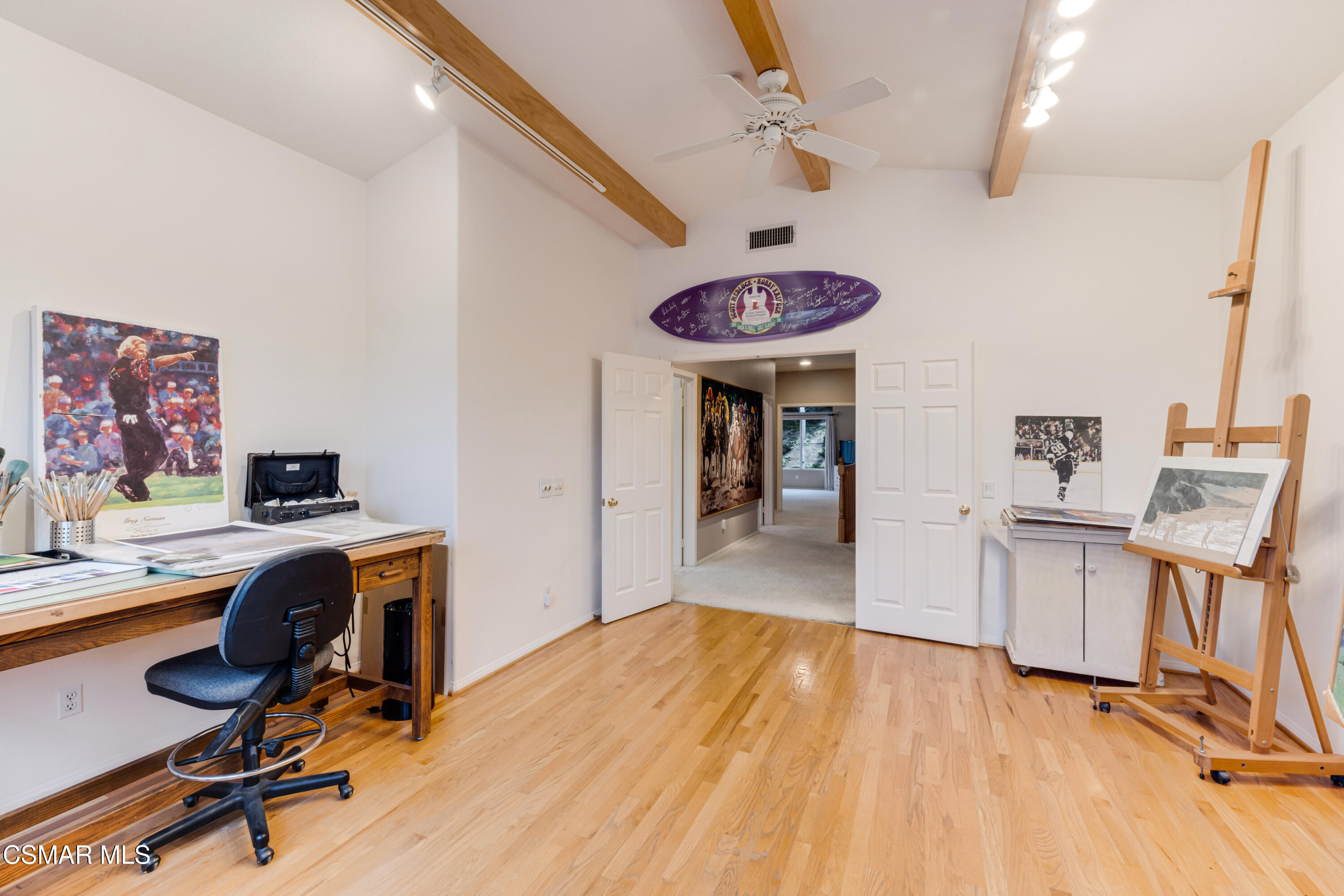 15633 Harte Lane Moorpark, CA 93021 - Photo 33 of 64 a view of a workspace with furniture and a workspace