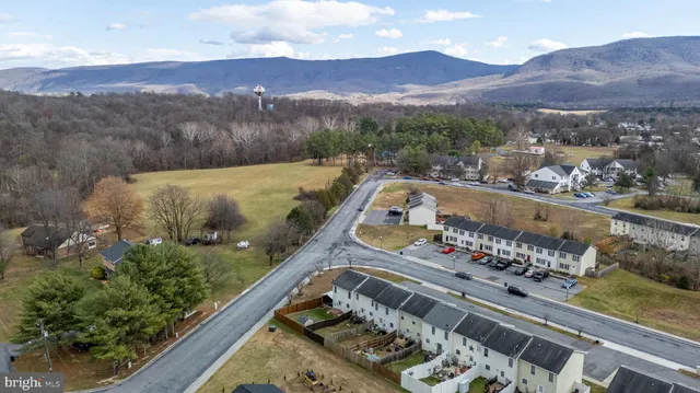 a view of a balcony with mountain view