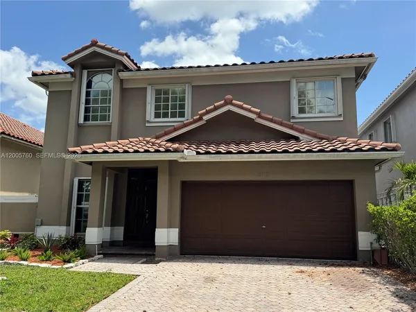 a front view of a house