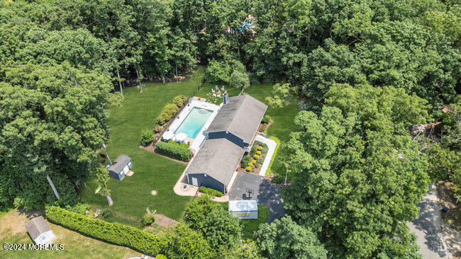 3235 Ridgewood Road Allenwood, NJ 08720 - Photo 48 of 53 an aerial view of residential house with outdoor space and trees all around