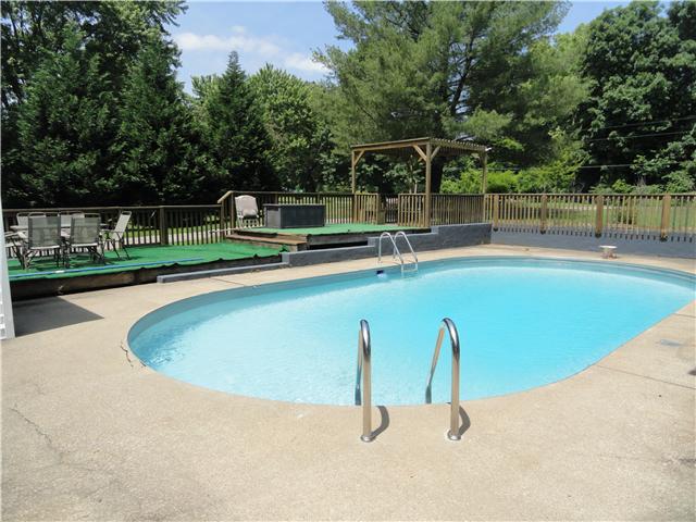 1050 Steel Springs Road Clarksville, TN 37040 - Photo 8 of 20 Another view of pool and large deck area and fence surrounding pool. This decking includes a wonderful covered corner area for sitting and/or entertaining.