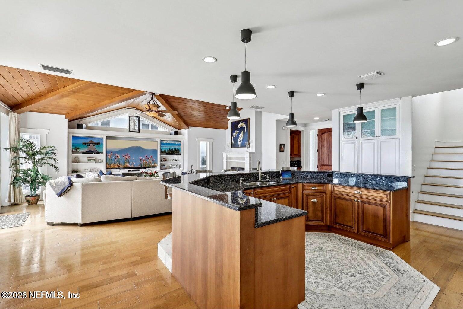 1403 Ocean Front Neptune Beach, FL 32266 - Photo 7 of 31 kitchen and living