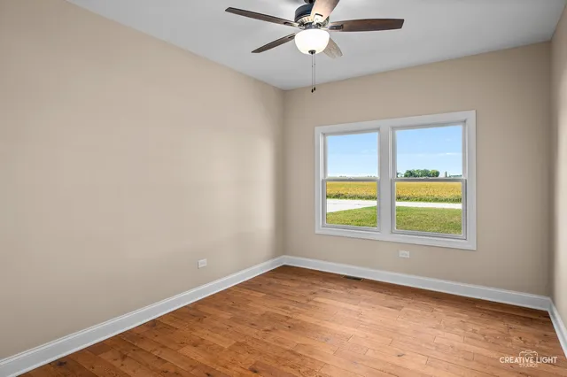 an empty room with a window