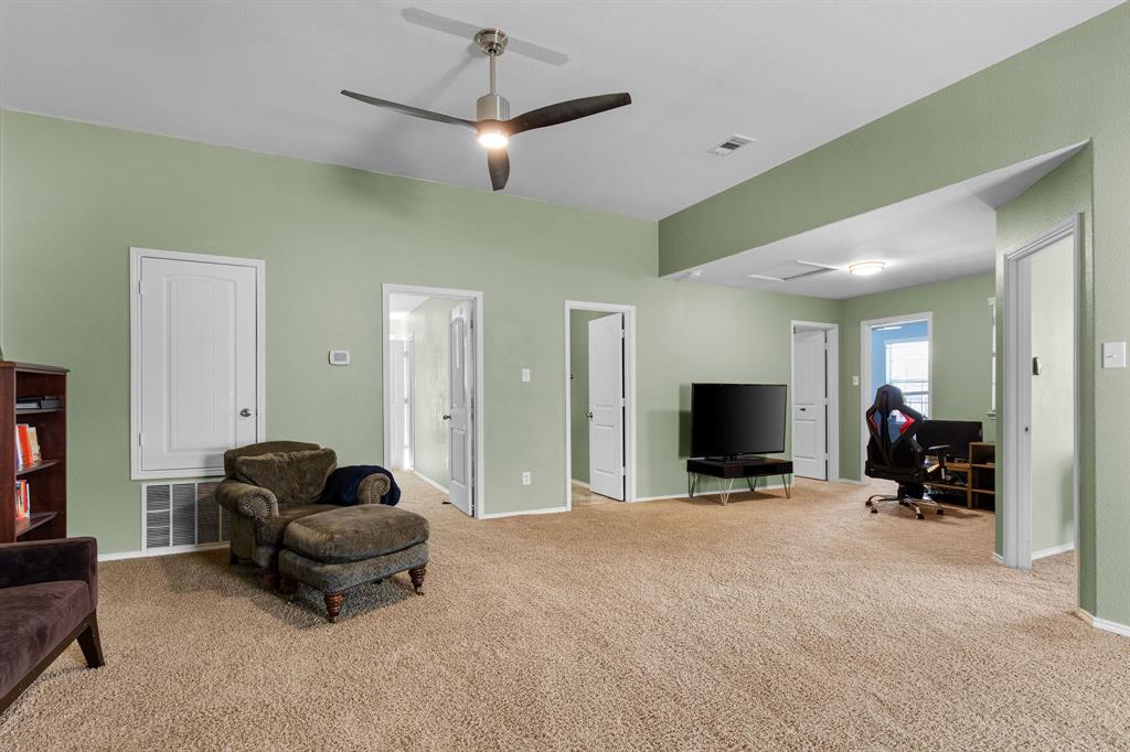 3213 Evening Wind Road Denton, TX 76208 - Photo 17 of 28 Spacious bonus room upstairs with four additional bedrooms of the secondary living space