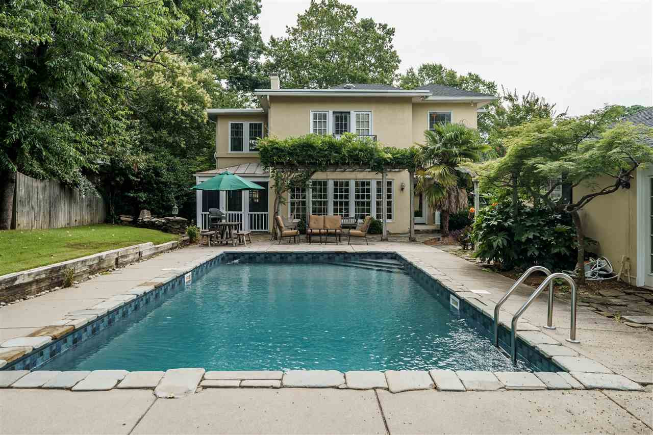 1631 St Marys Street Raleigh, NC 27608 - Photo 2 of 30 Amazing Back Yard is fenced, features an in-ground pool (9' depth), Grassed area for play, Patio. Pool could be converted to salt water. Back Yard with In-Ground Pool