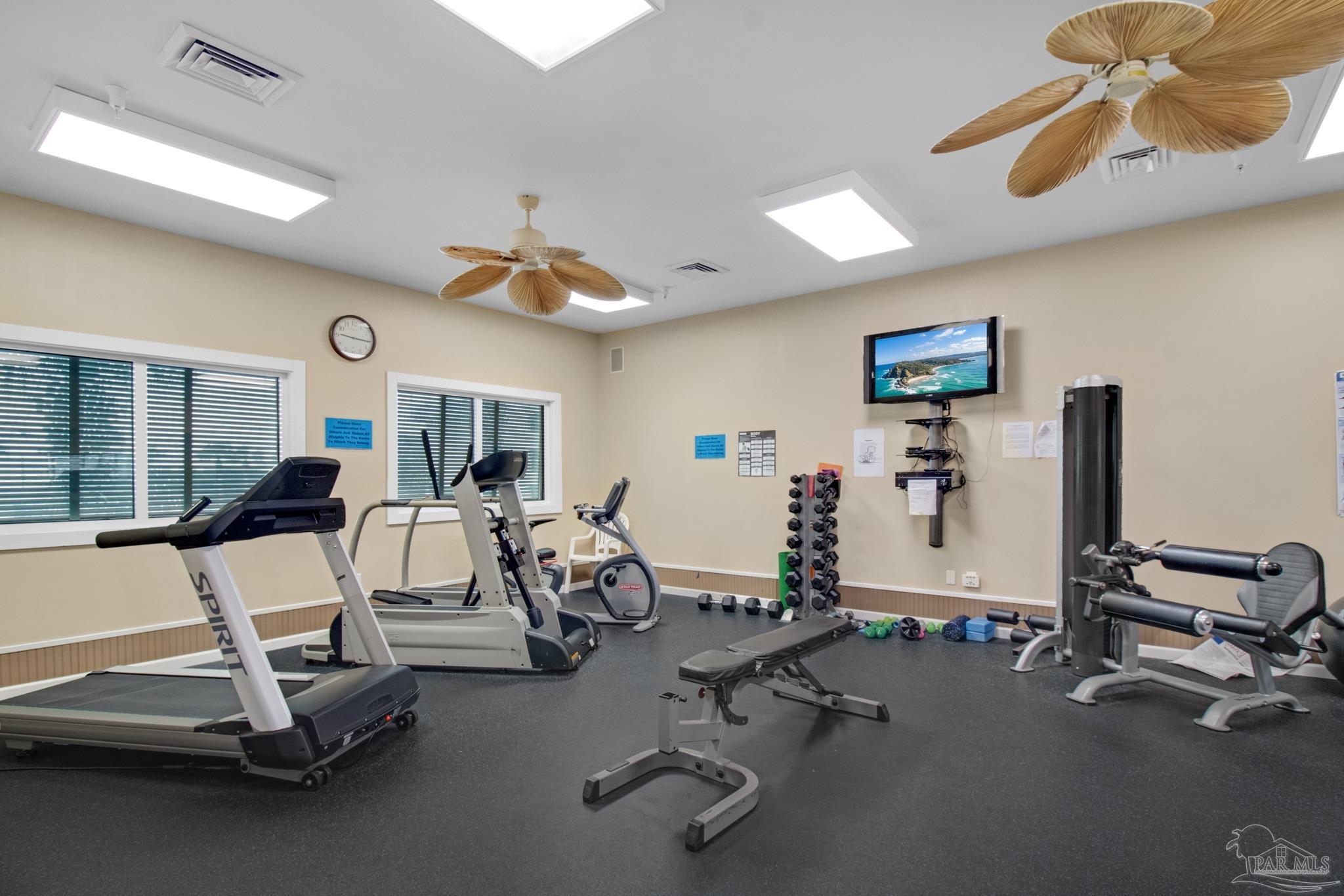 900 Fort Pickens Road, Unit 813 Pensacola Beach, FL 32561 - Photo 27 of 30 a view of a room with gym equipment