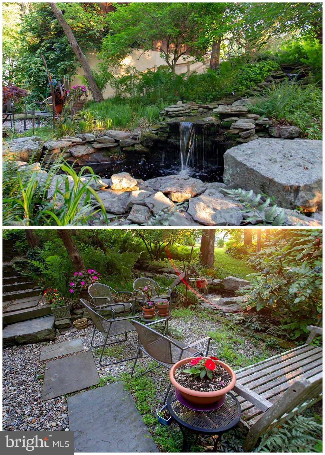 16611 Jm Pearce Road Monkton, MD 21111 - Photo 22 of 94 Stone waterfall feature and sitting area