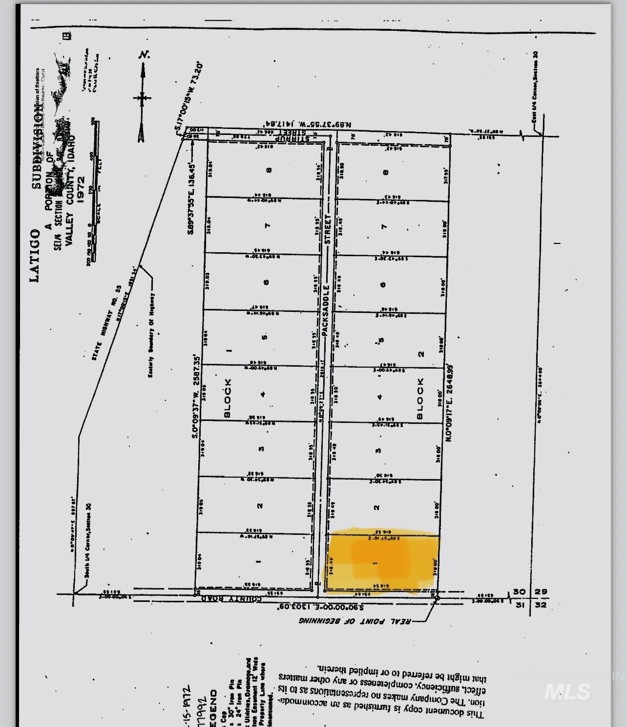 10184 Packsaddle Road Cascade, ID 83611 - Photo 2 of 2 Map showing property parcels