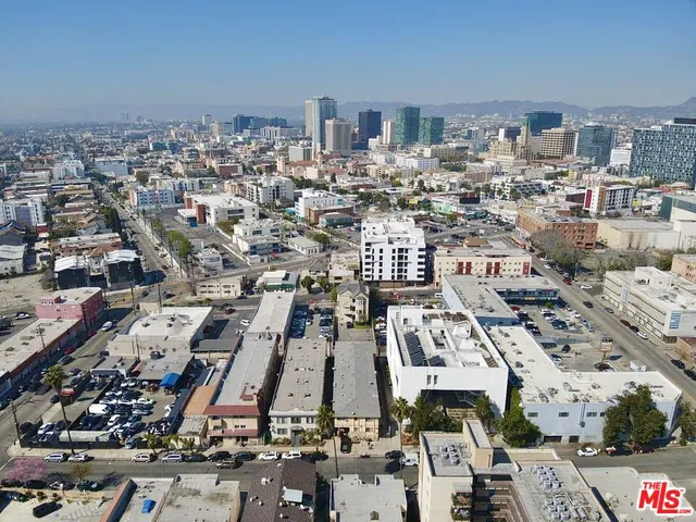 an aerial view of a city