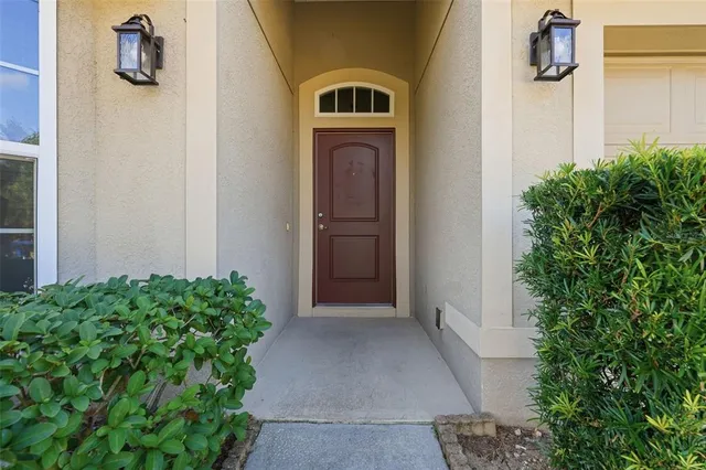 a view of front door of house