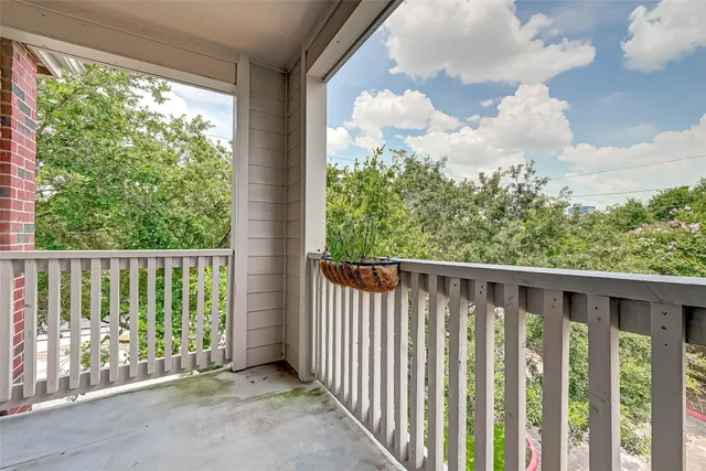 a view of a porch with a yard