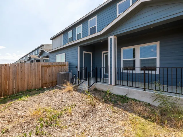a backyard of a house
