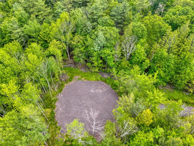 a backyard of a house with a tree
