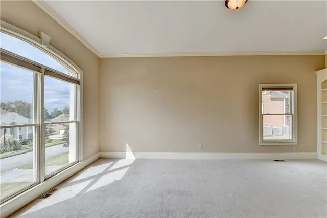 a view of an entryway with a fireplace