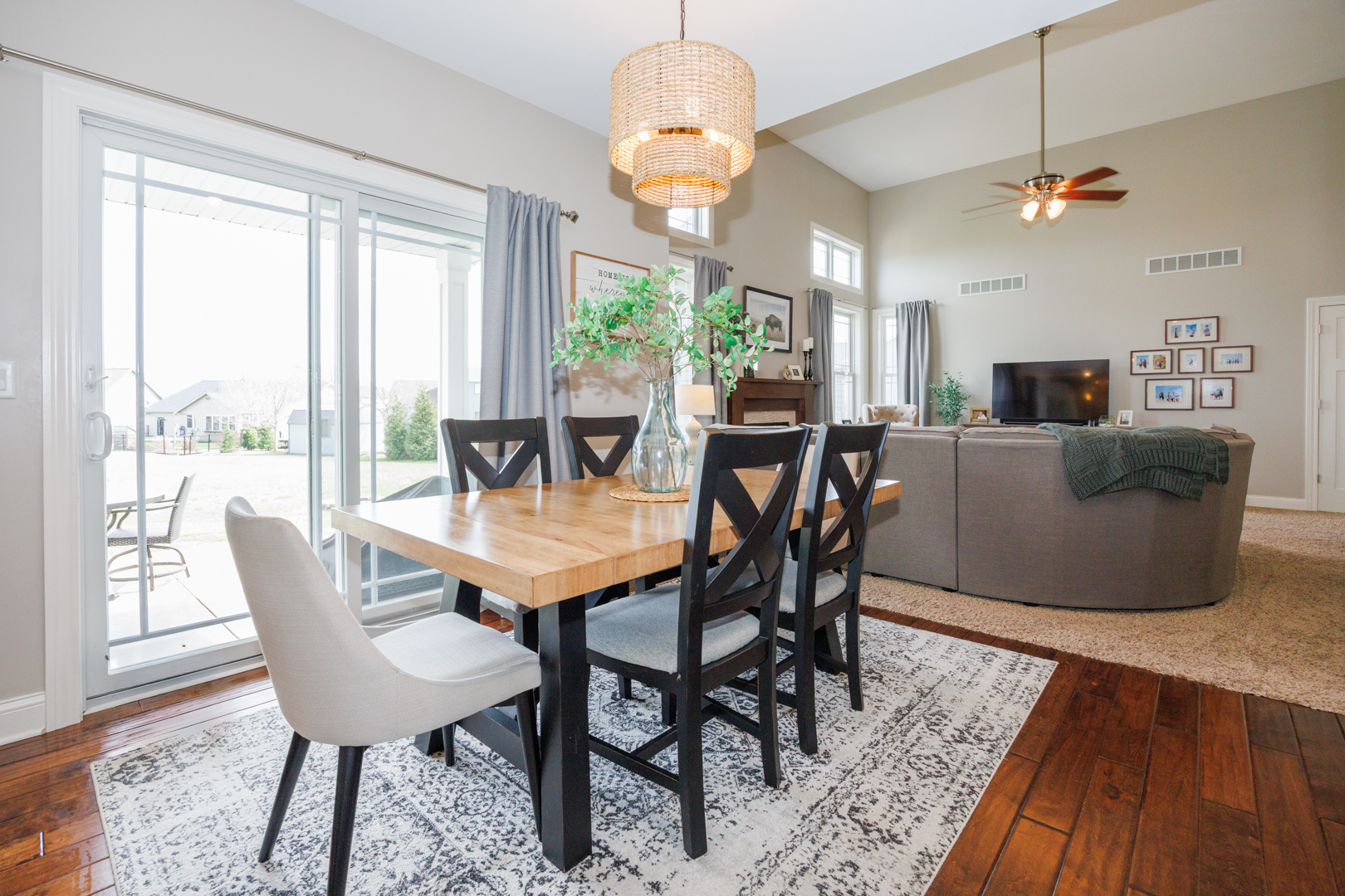 114 Mallard Way Hudson, IL 61748 - Photo 11 of 65 a view of a dining room with furniture window and wooden floor