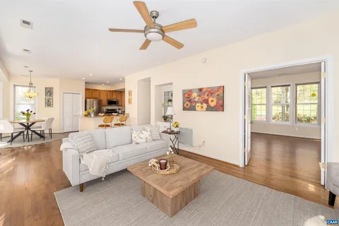 a view of entryway with wooden floor