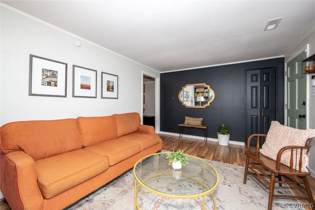 Front door opens to Living Room