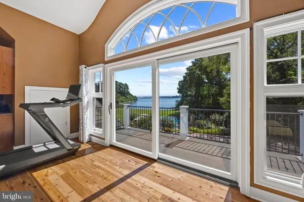 a view of a living room with a flat screen tv