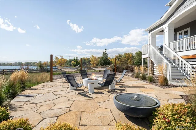 a view of a swimming pool and outdoor space