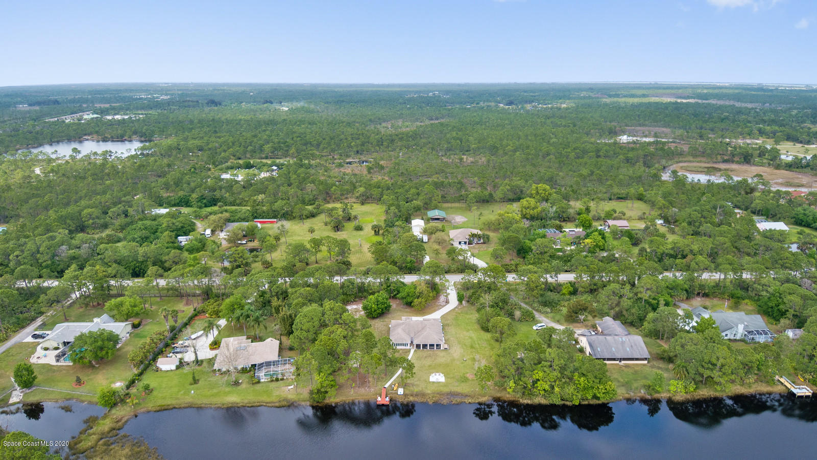 1301 Grant Road Grant Valkaria, FL 32949 - Photo 16 of 44 Aerial Back 2