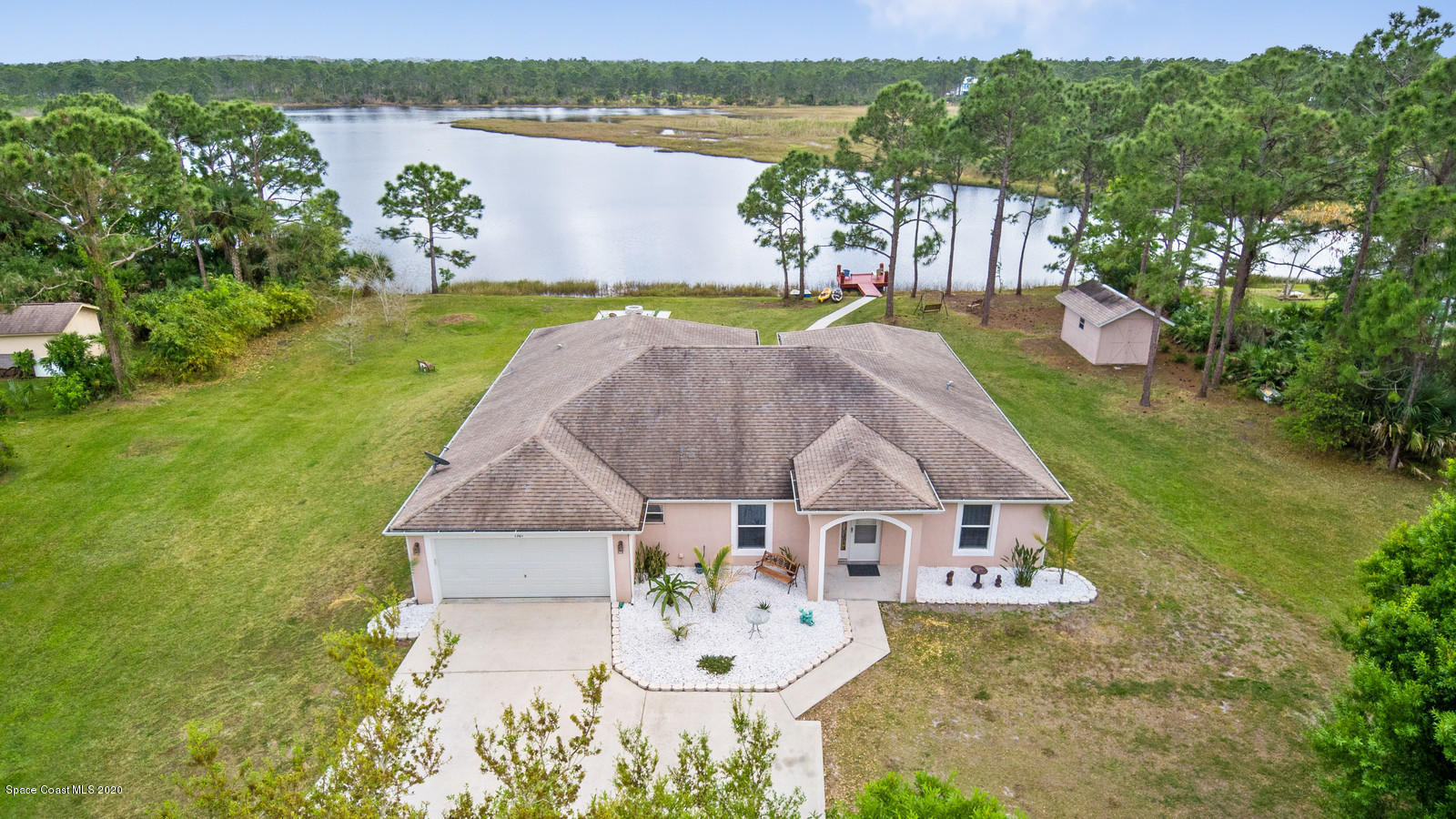 1301 Grant Road Grant Valkaria, FL 32949 - Photo 5 of 44 Aerial Front 3