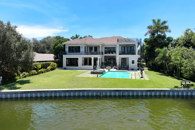 a view of a golf course with a lake