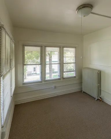 an empty room with a window