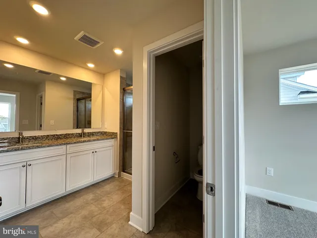 a bathroom with sinks and a vanity