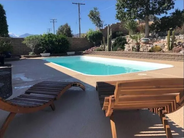 a view of a yard with plants