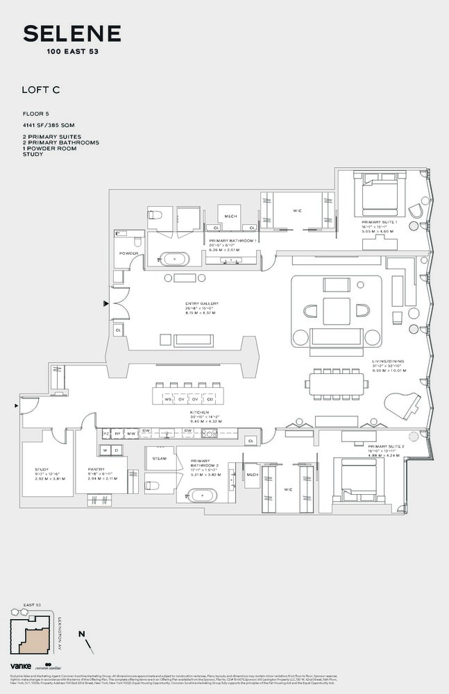 100 East 53rd Street, Unit 5C Manhattan, NY 10022 - Photo 22 of 23 a picture of a floor plan