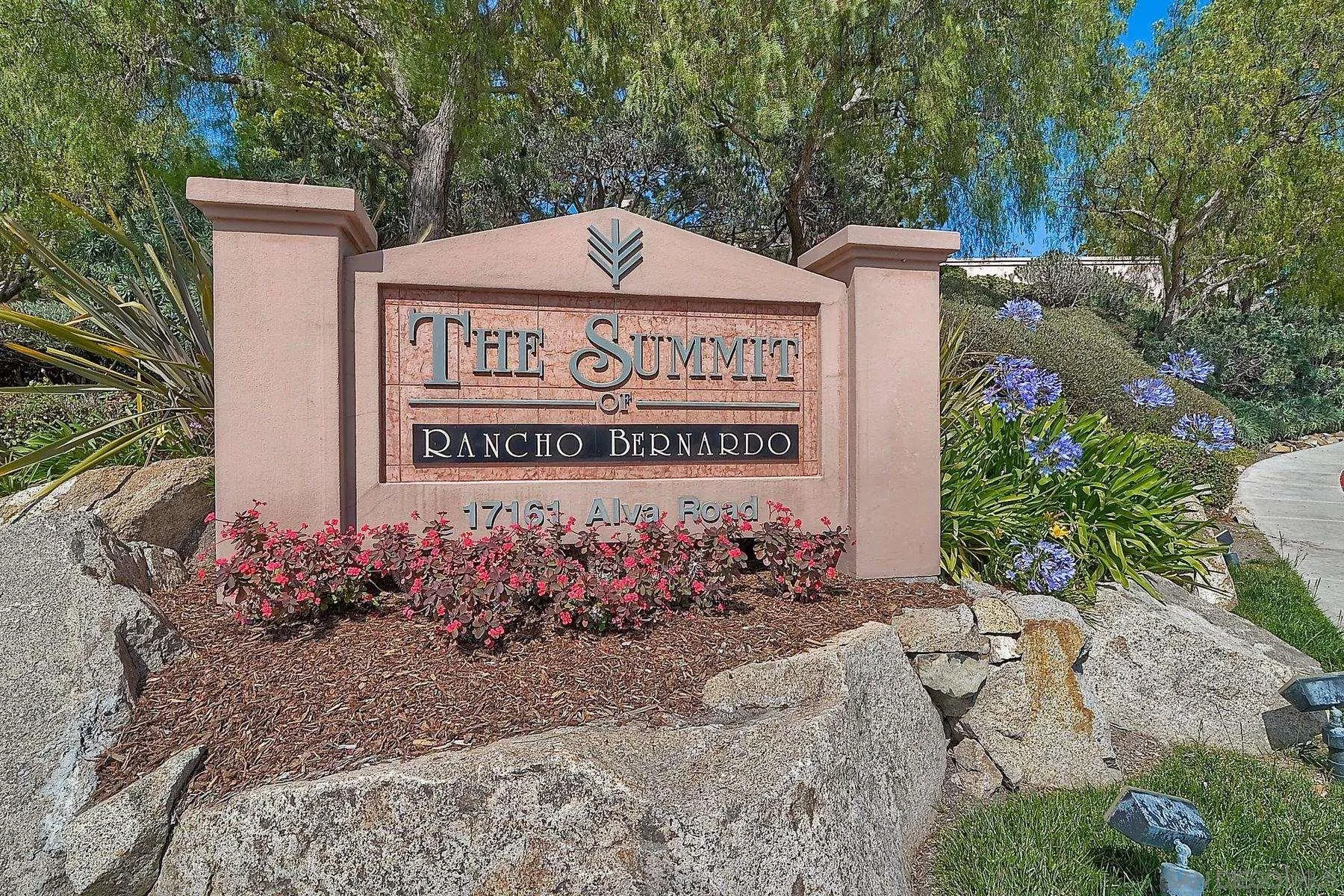 17161 Alva Road, Unit 2324 San Diego, CA 92127 - Photo 2 of 2 a sign on the side of a building
