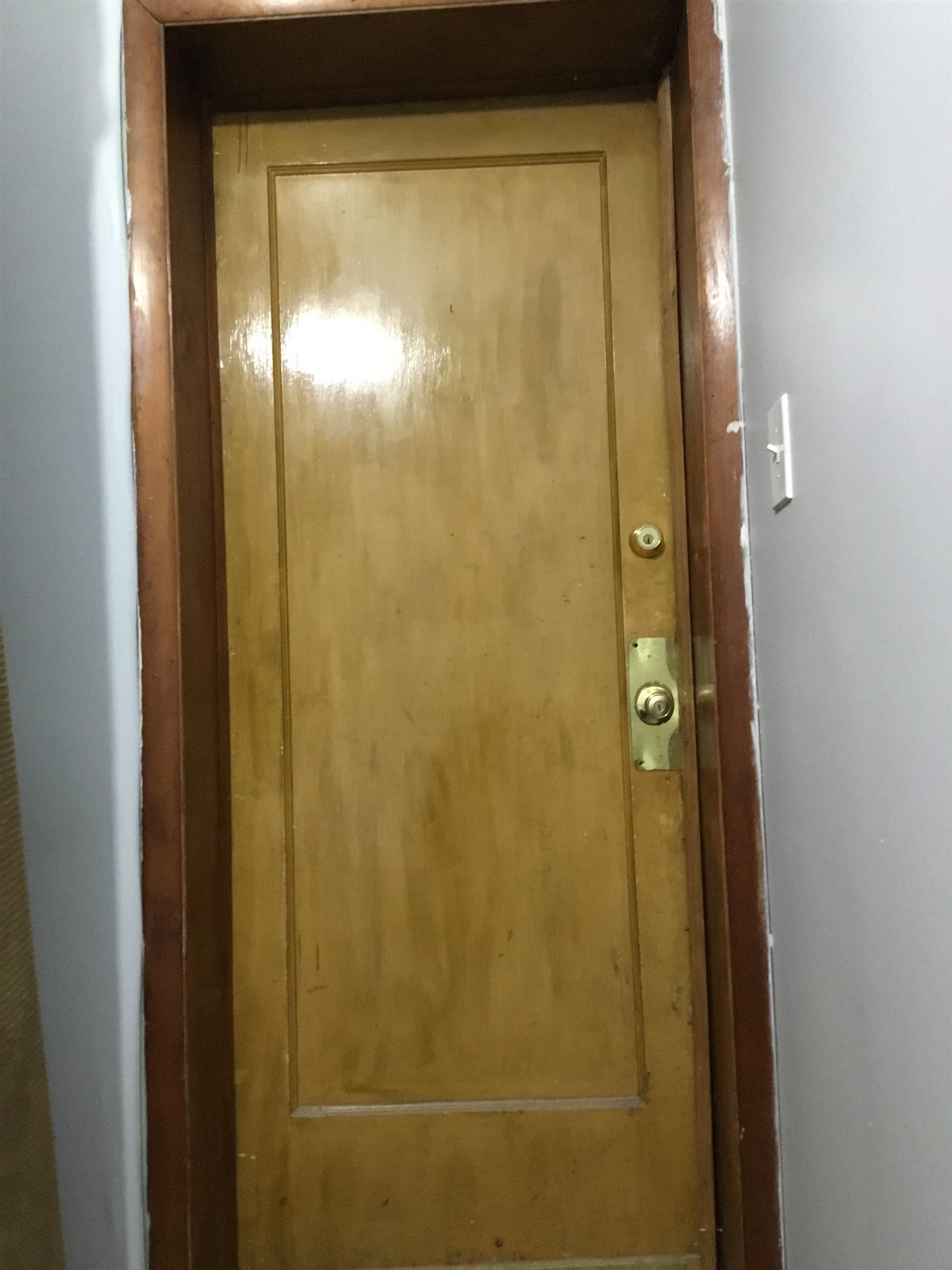 1407 70th Street, Unit 2 North Bergen, NJ 07047 - Photo 2 of 22 a bathroom with a glass door shower and a mirror