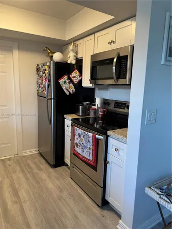 a kitchen with lots of counter top space