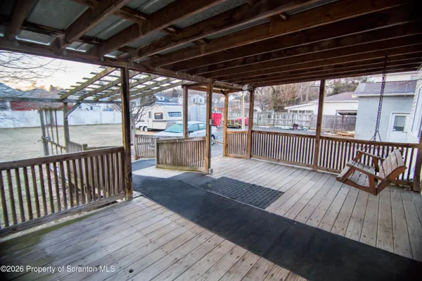 a view of porch with deck