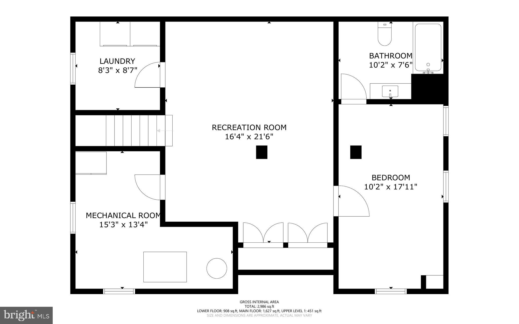 3737 East Joppa Road Nottingham, MD 21236 - Photo 32 of 32 Basement floor plan