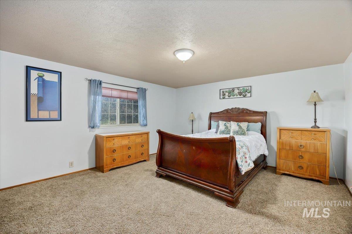 173 Main Line Ranch Road Rupert, ID 83350 - Photo 21 of 47 Bedroom with a textured ceiling and carpet floors