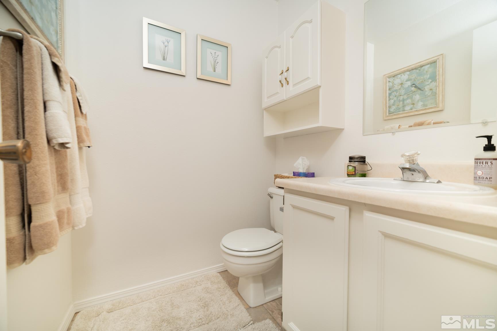 3460 Bowie Road Reno, NV 89503 - Photo 9 of 20 a bathroom with a sink a toilet and a mirror