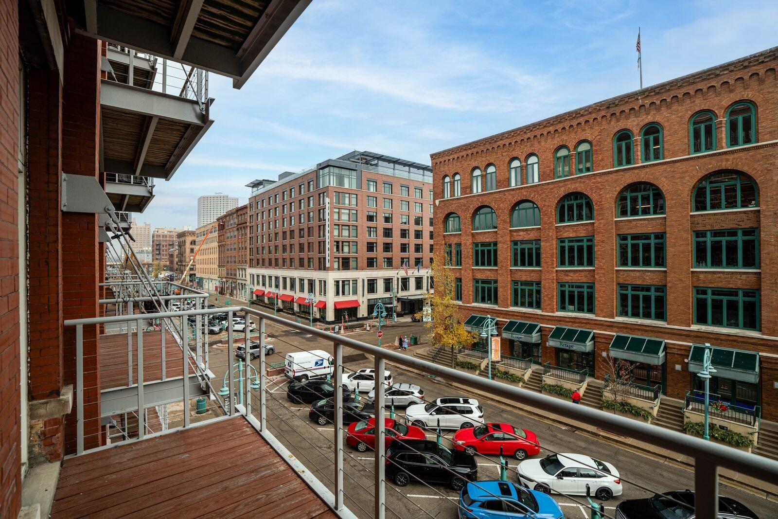 191 North Broadway, Unit 307 Milwaukee, WI 53202 - Photo 24 of 27 Balcony Views of Broadway