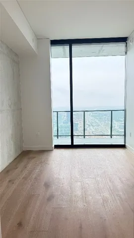 a front view of a house with a mirror