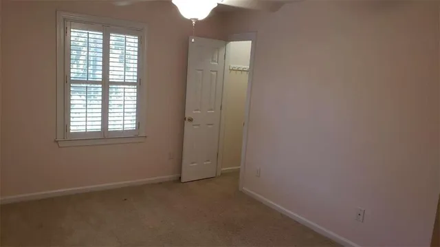 an empty room with a window