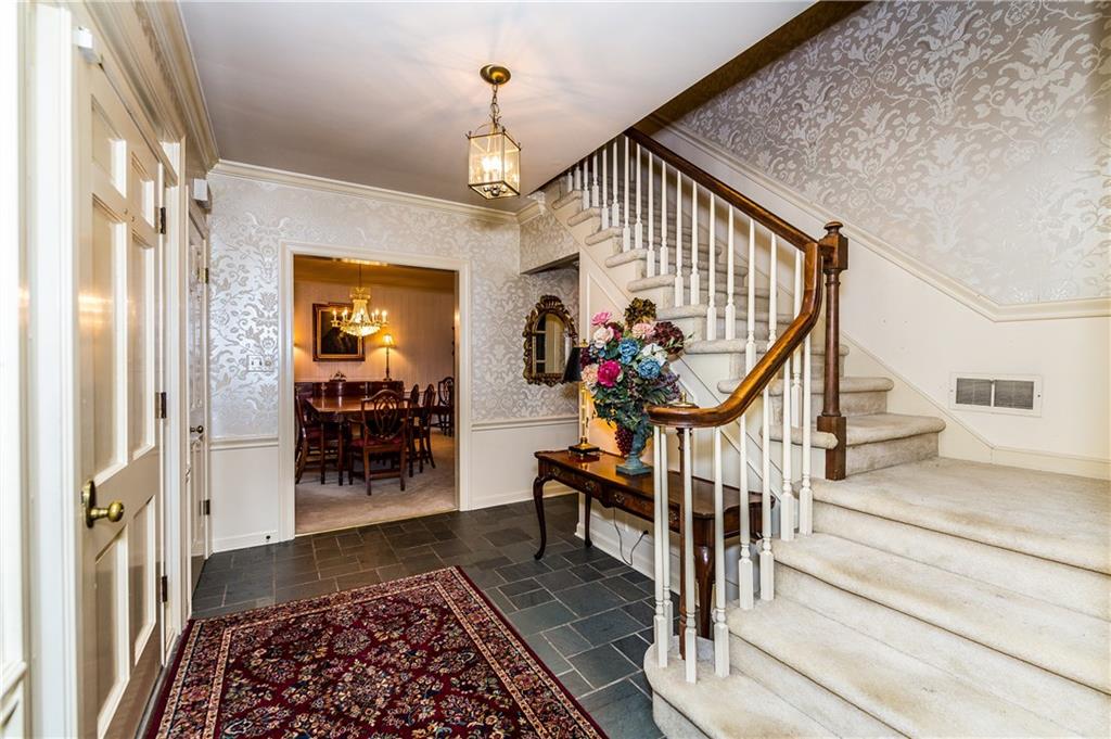 1624 Powers Run Road Pittsburgh, PA 15238 - Photo 7 of 25 ENTRY WAY 12X8: Ceramic tile floor and beautiful staircase welcome you home.