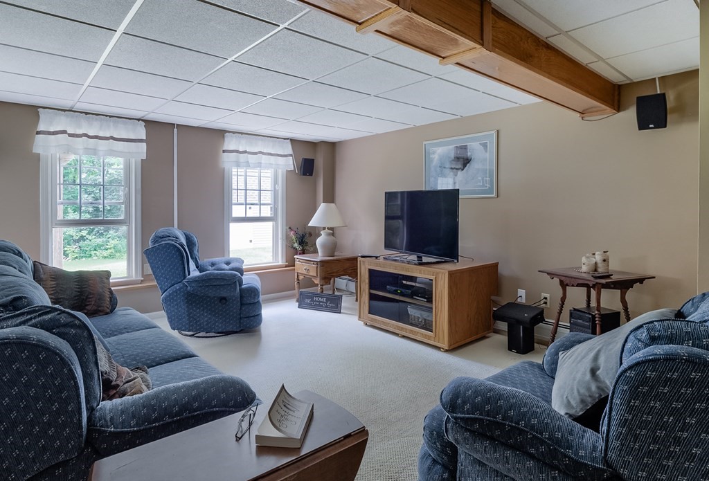 8 10 Rod Road Rutland, MA 01543 - Photo 24 of 32 a living room with furniture a flat screen tv and a window