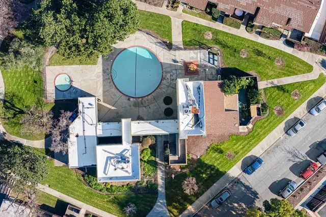 an aerial view of a city