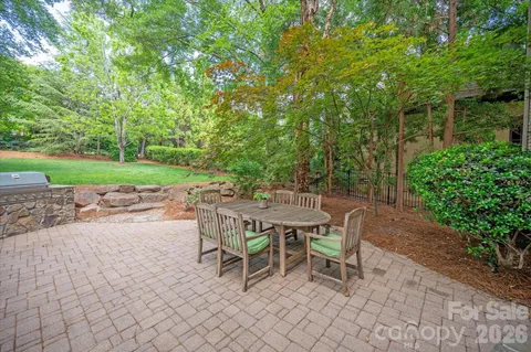 a view of backyard with green space