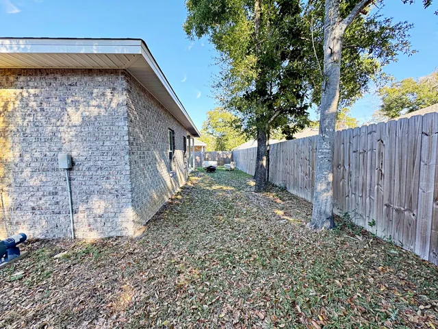 a backyard of a house