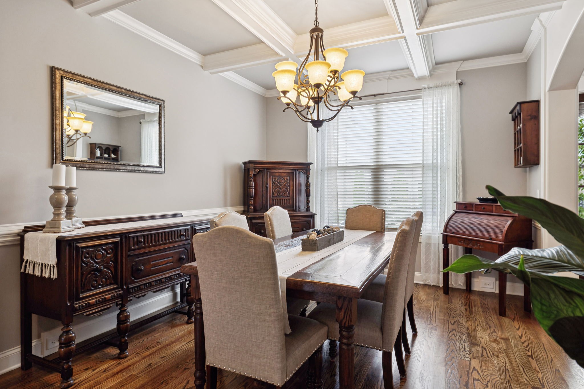 8009 June Apple Lane Spring Hill, TN 37174 - Photo 11 of 69 a view of a dining room with furniture a chandelier and wooden floor